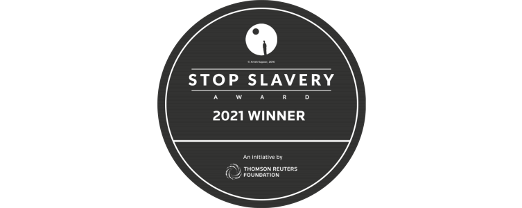 Thomson Reuters Foundation Stop Slavery Award Winner 2021 logo