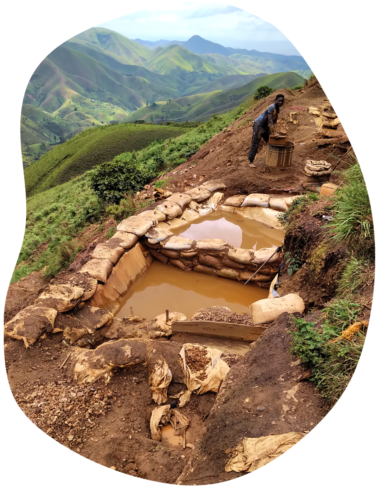 Artisanal miner in DRC