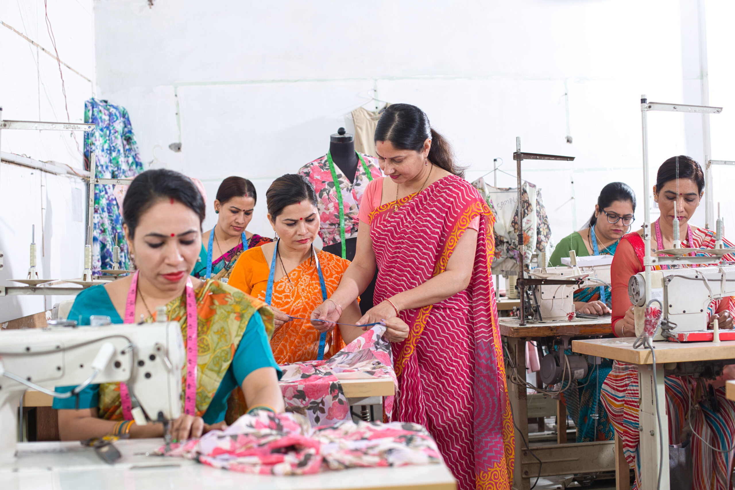 Women working at a garment factory
