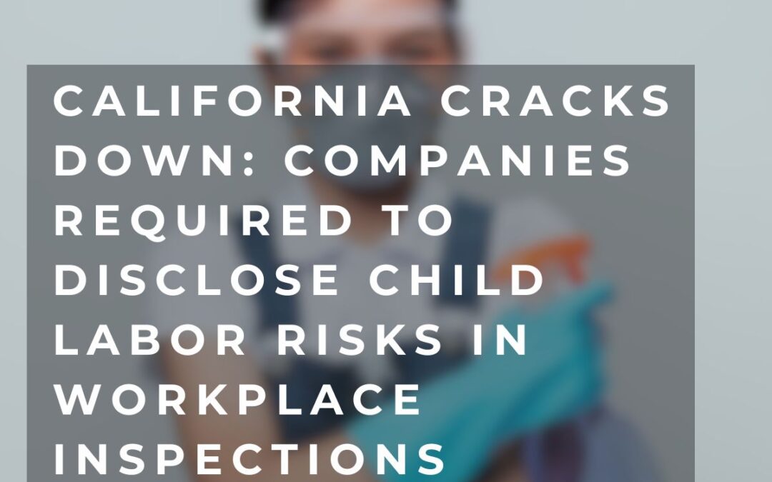 California Cracks Down: Companies Required To Disclose Child Labor Risks In Workplace Inspections